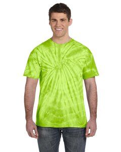 Tie-Dye CD100 - 5.4 oz., 100% Cotton Tie-Dyed T-Shirt Spider Lime