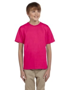 Fruit of the Loom 3931B - Youth 5 oz., 100% Heavy Cotton HD® T-Shirt Cyber Pink