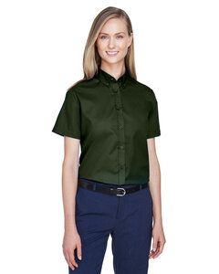 Ash City Core 365 78194 - Optimum Core 365™ Ladies' Short Sleeve Twill Shirts Verde Oscuro