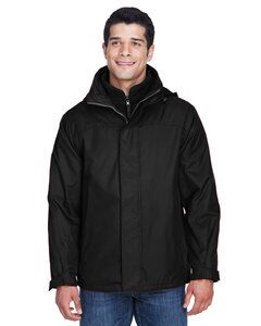 Ash City North End 88130 - Men's 3-In-1 Jacket Black W/Black