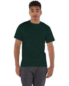 Champion T425 - Short Sleeve Tagless T-Shirt Verde oscuro