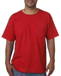 Bayside 5070 - USA-Made Short Sleeve T-Shirt With a Pocket Rojo