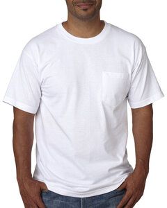 Bayside 5070 - USA-Made Short Sleeve T-Shirt With a Pocket Blanco