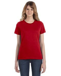 Anvil 880 - Remera ajustada a la moda para mujer  Rojo