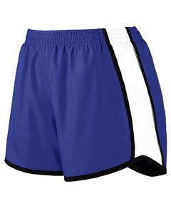 Augusta Sportswear 1265 - Ladies Pulse Short Purple/ White/ Black