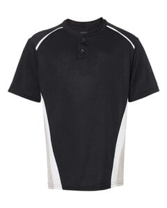 Augusta Sportswear 1526 - Youth Rbi Jersey Black/ Silver Grey/ White