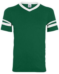 Augusta Sportswear 360 - Remera jersey con mangas con rayas Dark Green/ White