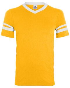 Augusta Sportswear 360 - Remera jersey con mangas con rayas Gold/ White