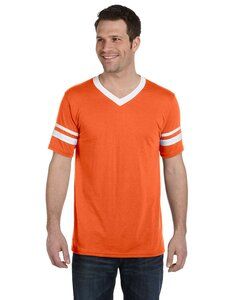 Augusta Sportswear 360 - Remera jersey con mangas con rayas Orange/ White