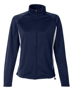 Augusta Sportswear 4392 - Ladies' Brushed Tricot Medalist Jacket Navy/ White