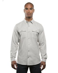 Burnside B8200 - Solid Long Sleeve Flannel Shirt Piedra