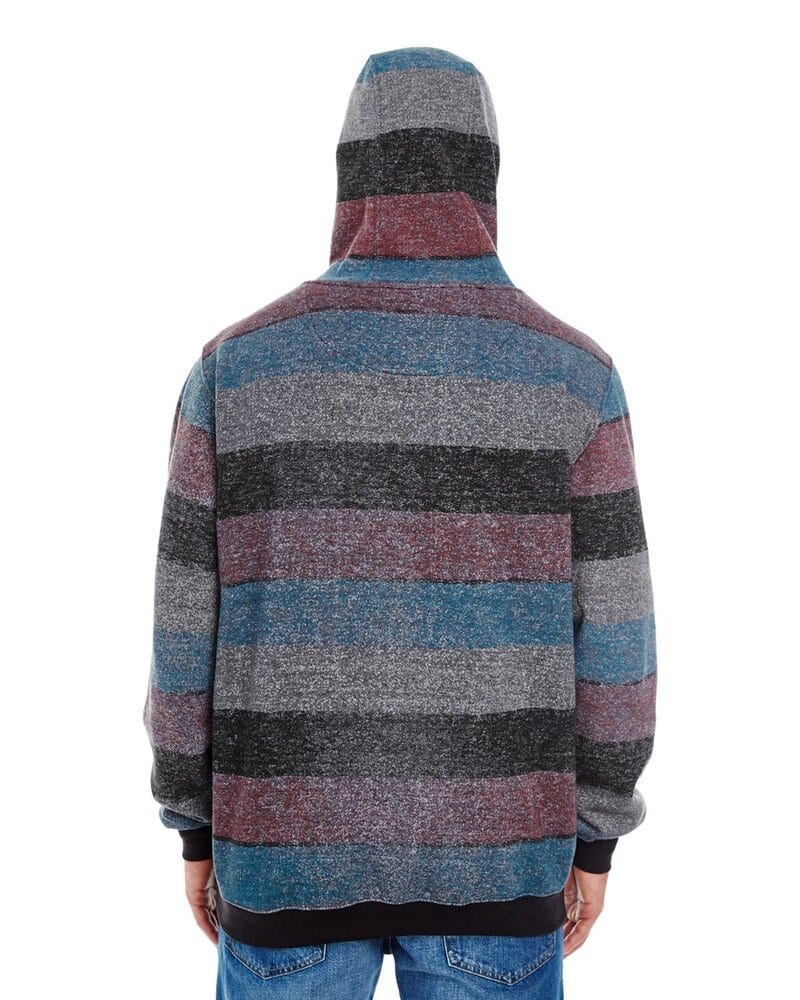 Burnside B8603 - Printed Striped Fleece Sweatshirt