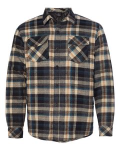 Burnside B8610 - Quilted Flannel Jacket Khaki Plaid