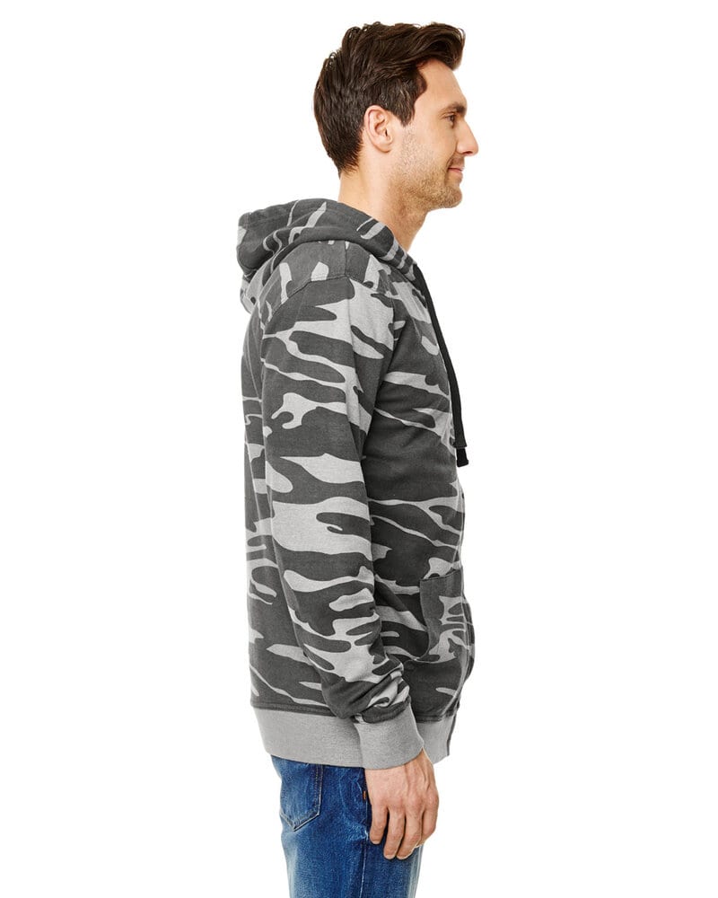 Burnside B8615 - Camo Full-Zip Hooded Sweatshirt