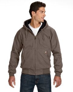 DRI DUCK 5020T - Hooded Cloth Jacket with Tricot Quilt Lining Tall Sizes Gravel