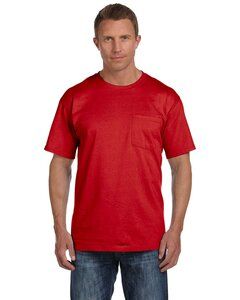 Fruit of the Loom 3930PR - Heavy Cotton HD™ T-Shirt with a Left Chest Pocket True Red