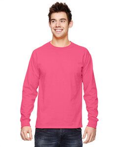 Fruit of the Loom 4930R - Heavy Cotton Long Sleeve T-Shirt Rosa Fluor