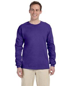 Fruit of the Loom 4930R - Heavy Cotton Long Sleeve T-Shirt Púrpura
