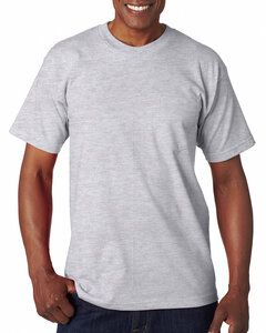 Bayside 7100 - USA-Made Short Sleeve T-Shirt with a Pocket Gris mezcla