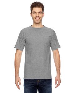 Bayside 7100 - USA-Made Short Sleeve T-Shirt with a Pocket Dark Ash