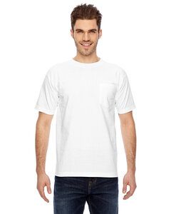 Bayside 7100 - USA-Made Short Sleeve T-Shirt with a Pocket Blanco