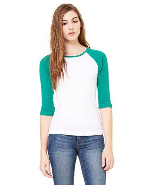 Bella+Canvas 2000 - Ladies Baby Rib Three-Quarter Sleeve Raglan T-Shirt