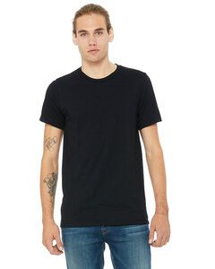 Bella+Canvas 3001USA - Remera unisex de manga corta con cuello redondo hecho en Usa  Negro