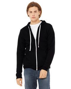 Bella+Canvas 3909 - Unisex Triblend Full-Zip Sweatshirt Solid Black Triblend