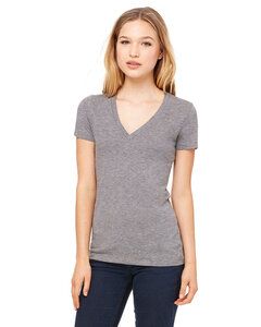 Bella+Canvas 8435 - Ladies' Triblend Deep V-Neck T-Shirt Grey Triblend