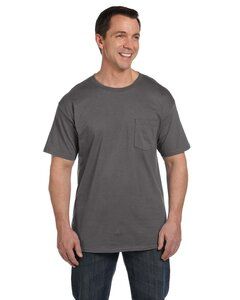 Hanes 5190 - Beefy-T® with a Pocket Smoke Grey