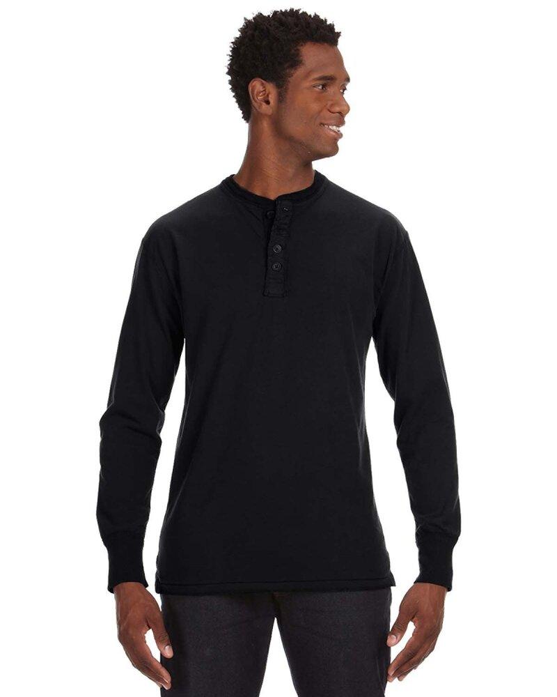 J. America 8244 - Vintage Brushed Jersey Henley