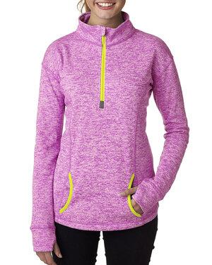 J. America 8617 - Ladies Cosmic Fleece Quarter Zip Pullover