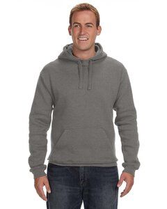 J. America 8824 - Premium Hooded Sweatshirt Carbón de leña Heather