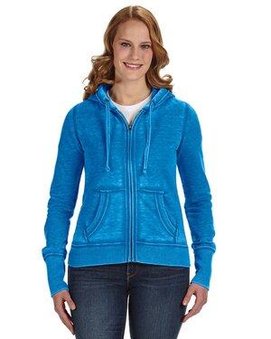 J. America 8913 - Ladies Zen Fleece Full-Zip Hooded Sweatshirt