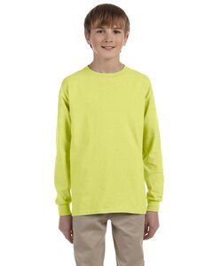 JERZEES 29BLR - Heavyweight Blend™ 50/50 Youth Long Sleeve T-Shirt Seguridad Verde