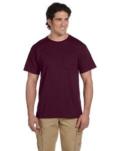 JERZEES 29MPR - Heavyweight Blend™ 50/50 T-Shirt with a Pocket Granate