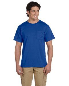 JERZEES 29MPR - Heavyweight Blend™ 50/50 T-Shirt with a Pocket Real Azul