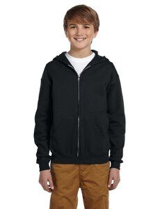 JERZEES 993BR - NuBlend® Youth Full-Zip Hooded Sweatshirt Negro
