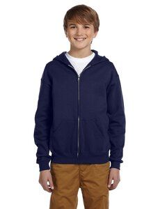 JERZEES 993BR - NuBlend® Youth Full-Zip Hooded Sweatshirt J. Navy