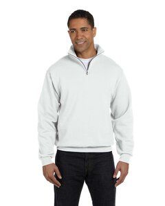 JERZEES 995MR - Nublend® Quarter-Zip Cadet Collar Sweatshirt Blanco