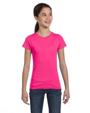 LAT 2616 - Girls Fine Jersey Longer Length T-Shirt