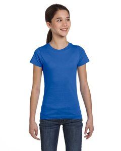 LAT 2616 - Girls' Fine Jersey Longer Length T-Shirt Real Azul