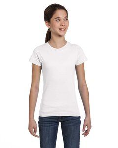 LAT 2616 - Girls' Fine Jersey Longer Length T-Shirt Blanco