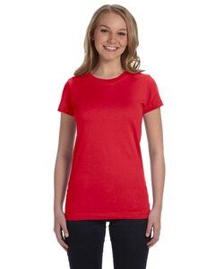 LAT 3616 - Junior Fit Fine Jersey Longer Length T-Shirt Rojo
