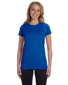 LAT 3616 - Junior Fit Fine Jersey Longer Length T-Shirt Real Azul
