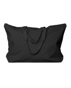 Liberty Bags 8863 - Bolsa de lona de 10 onzas con cierre superior  Negro