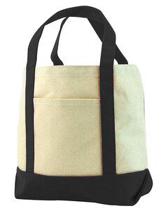Liberty Bags 8867 - Bolsa pequeña de lona de algodón Seaside Negro