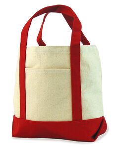 Liberty Bags 8867 - Bolsa pequeña de lona de algodón Seaside Rojo