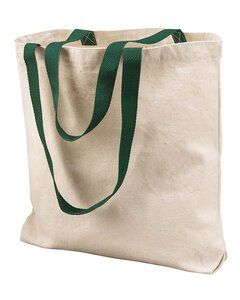 Liberty Bags 8868 - Bolsa de 11 onzas de color natural con manijas contrastantes Natural/ Forest