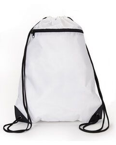 Liberty Bags 8888 - Denier Nylon Zippered Drawstring Backpack Blanco